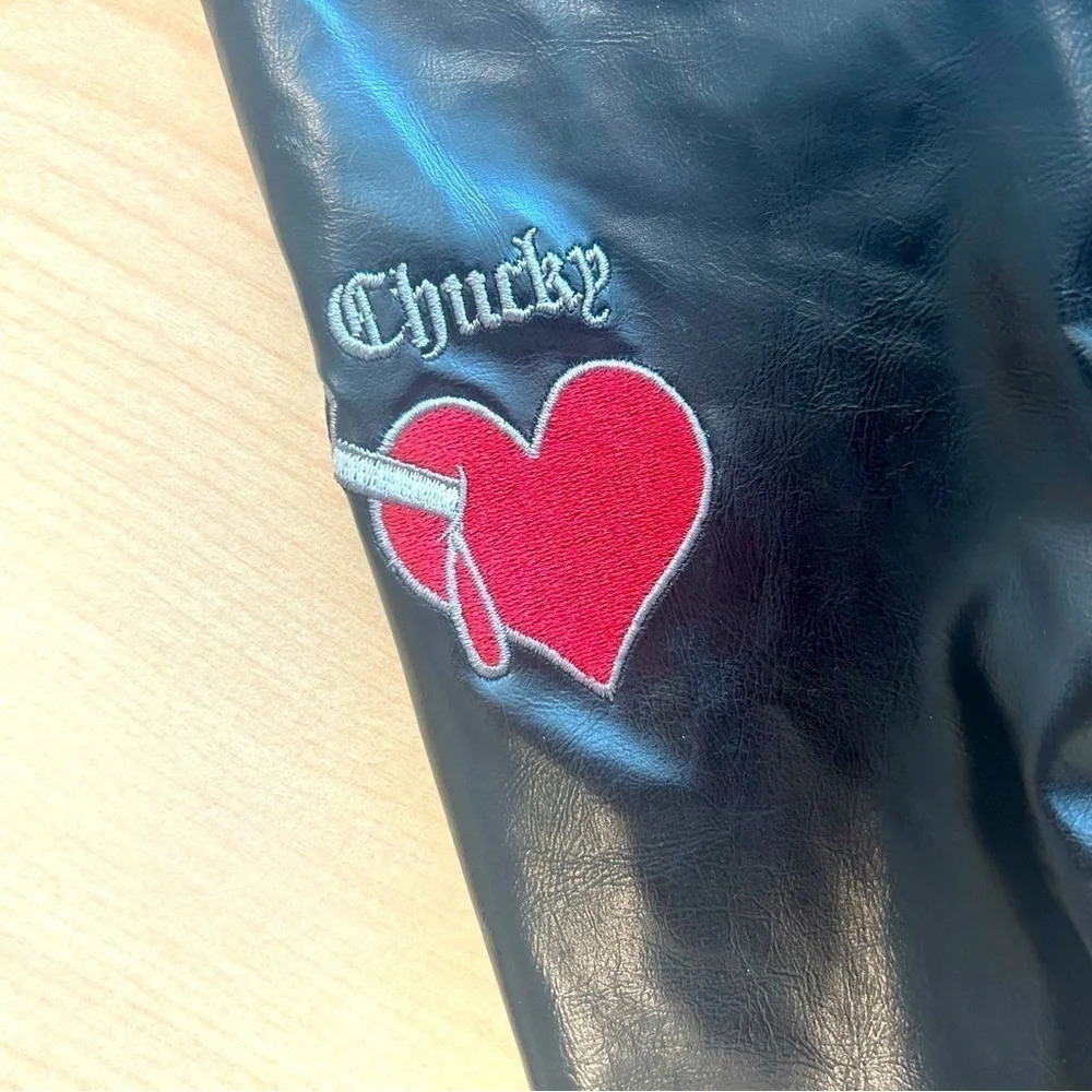 Kids Chucky coat in mint condition super cute moto style size 5-6T  Halloween - Picture 5 of 6